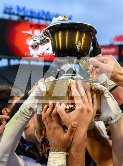 Thumbnail 2 in Newton North vs. Brookline (High School Football at Fenway) photogallery.