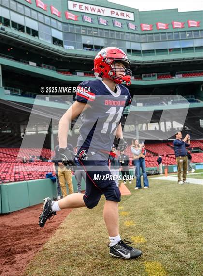 Thumbnail 2 in Newton North vs. Brookline (High School Football at Fenway) photogallery.