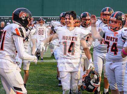 Thumbnail 3 in Newton North vs. Brookline (High School Football at Fenway) photogallery.