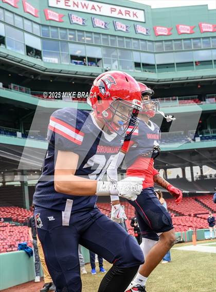 Thumbnail 3 in Newton North vs. Brookline (High School Football at Fenway) photogallery.