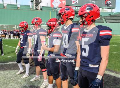Thumbnail 1 in Newton North vs. Brookline (High School Football at Fenway) photogallery.