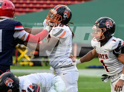 Thumbnail 3 in Newton North vs. Brookline (High School Football at Fenway) photogallery.