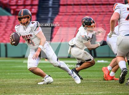 Thumbnail 3 in Newton North vs. Brookline (High School Football at Fenway) photogallery.