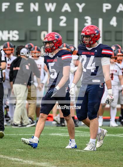 Thumbnail 2 in Newton North vs. Brookline (High School Football at Fenway) photogallery.