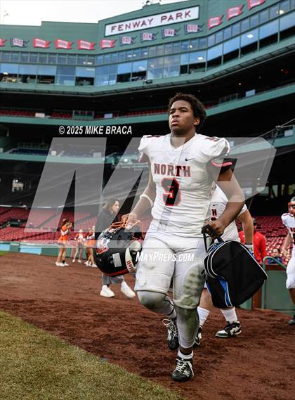 Thumbnail 1 in Newton North vs. Brookline (High School Football at Fenway) photogallery.