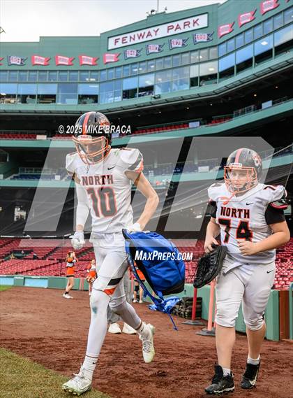 Thumbnail 2 in Newton North vs. Brookline (High School Football at Fenway) photogallery.