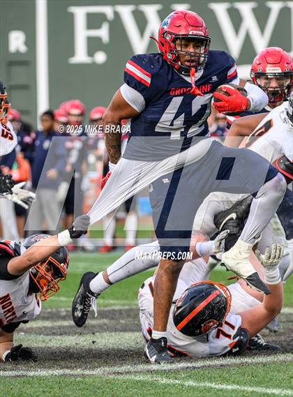 Thumbnail 3 in Newton North vs. Brookline (High School Football at Fenway) photogallery.