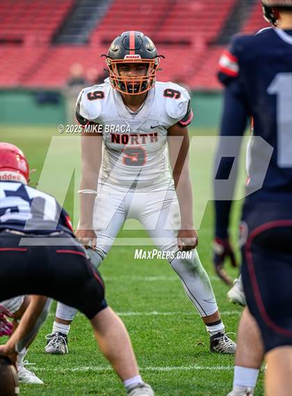 Thumbnail 1 in Newton North vs. Brookline (High School Football at Fenway) photogallery.