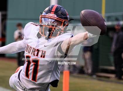Thumbnail 3 in Newton North vs. Brookline (High School Football at Fenway) photogallery.