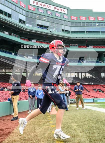 Thumbnail 1 in Newton North vs. Brookline (High School Football at Fenway) photogallery.