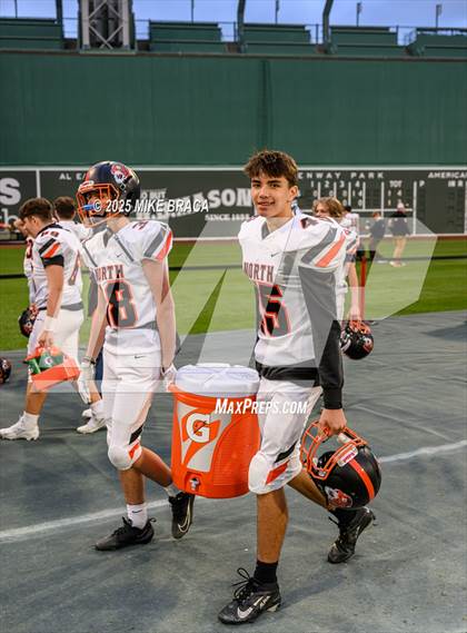 Thumbnail 3 in Newton North vs. Brookline (High School Football at Fenway) photogallery.