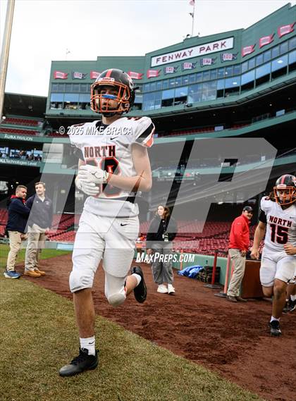 Thumbnail 1 in Newton North vs. Brookline (High School Football at Fenway) photogallery.