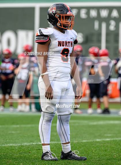 Thumbnail 1 in Newton North vs. Brookline (High School Football at Fenway) photogallery.