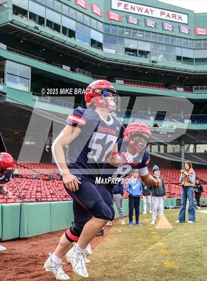 Thumbnail 1 in Newton North vs. Brookline (High School Football at Fenway) photogallery.