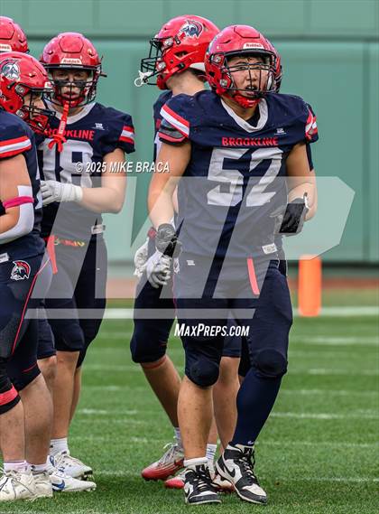 Thumbnail 1 in Newton North vs. Brookline (High School Football at Fenway) photogallery.