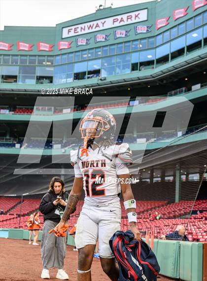 Thumbnail 3 in Newton North vs. Brookline (High School Football at Fenway) photogallery.