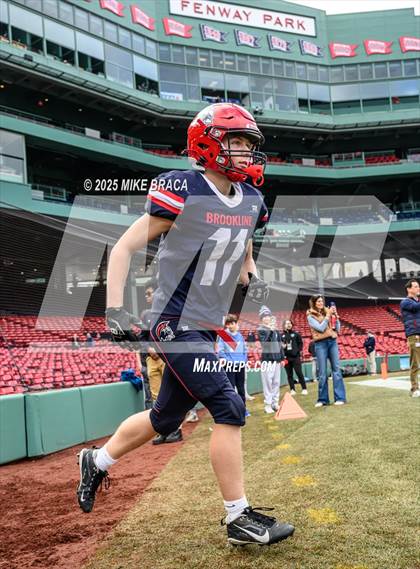 Thumbnail 1 in Newton North vs. Brookline (High School Football at Fenway) photogallery.
