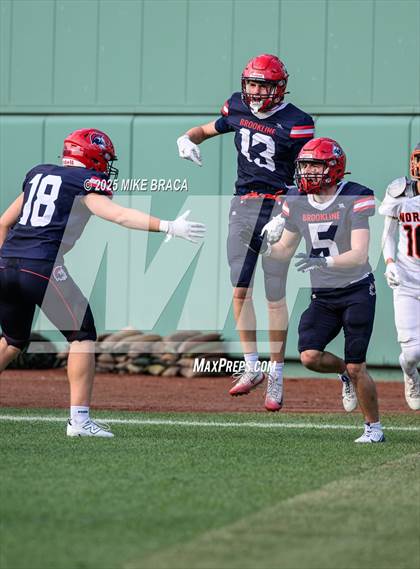 Thumbnail 2 in Newton North vs. Brookline (High School Football at Fenway) photogallery.
