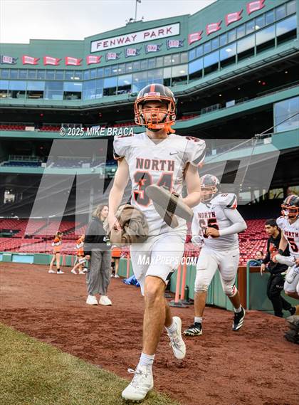 Thumbnail 2 in Newton North vs. Brookline (High School Football at Fenway) photogallery.