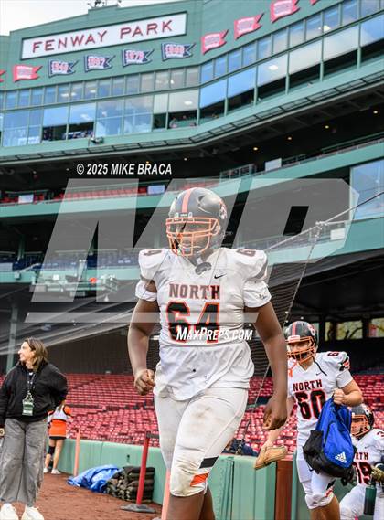 Thumbnail 1 in Newton North vs. Brookline (High School Football at Fenway) photogallery.