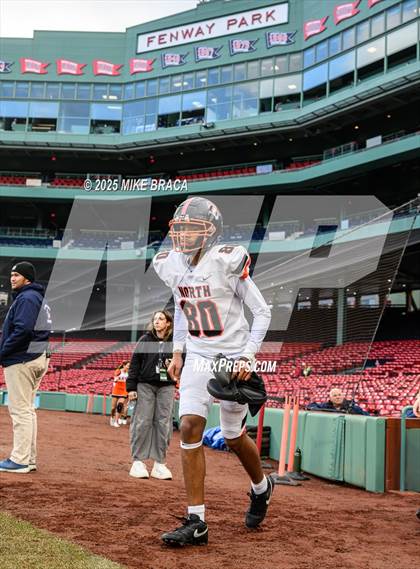 Thumbnail 1 in Newton North vs. Brookline (High School Football at Fenway) photogallery.