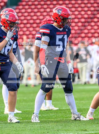Thumbnail 3 in Newton North vs. Brookline (High School Football at Fenway) photogallery.