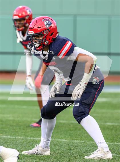 Thumbnail 3 in Newton North vs. Brookline (High School Football at Fenway) photogallery.