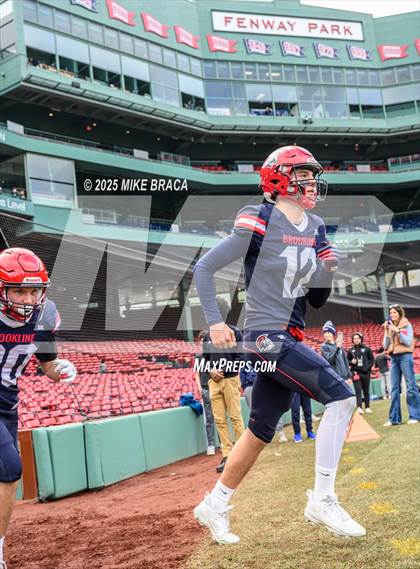 Thumbnail 2 in Newton North vs. Brookline (High School Football at Fenway) photogallery.