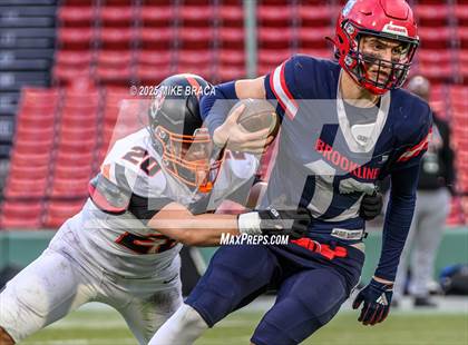 Thumbnail 2 in Newton North vs. Brookline (High School Football at Fenway) photogallery.