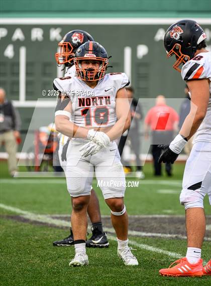 Thumbnail 3 in Newton North vs. Brookline (High School Football at Fenway) photogallery.