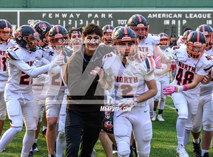 Thumbnail 2 in Newton North vs. Brookline (High School Football at Fenway) photogallery.