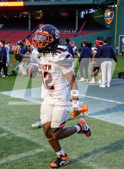 Thumbnail 2 in Newton North vs. Brookline (High School Football at Fenway) photogallery.
