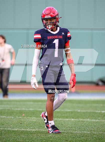 Thumbnail 2 in Newton North vs. Brookline (High School Football at Fenway) photogallery.