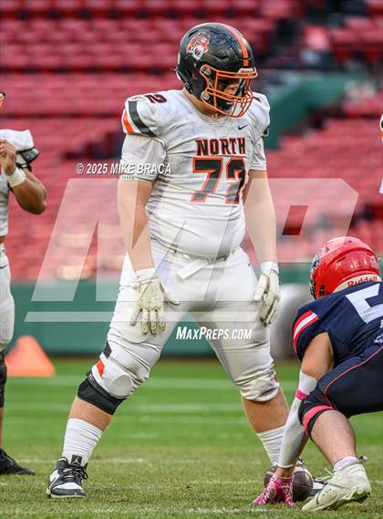 Thumbnail 1 in Newton North vs. Brookline (High School Football at Fenway) photogallery.