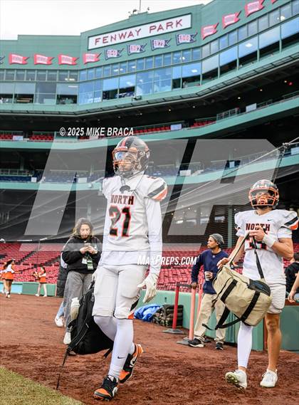 Thumbnail 2 in Newton North vs. Brookline (High School Football at Fenway) photogallery.