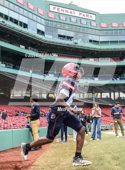 Thumbnail 2 in Newton North vs. Brookline (High School Football at Fenway) photogallery.