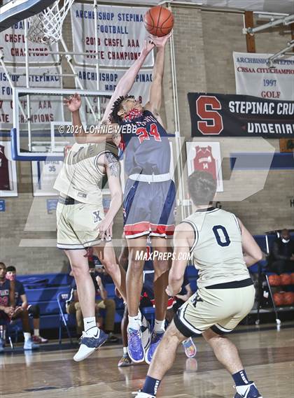 Thumbnail 3 in St. Francis Prep vs Xaverian (CHSAA Spring Tournament) photogallery.