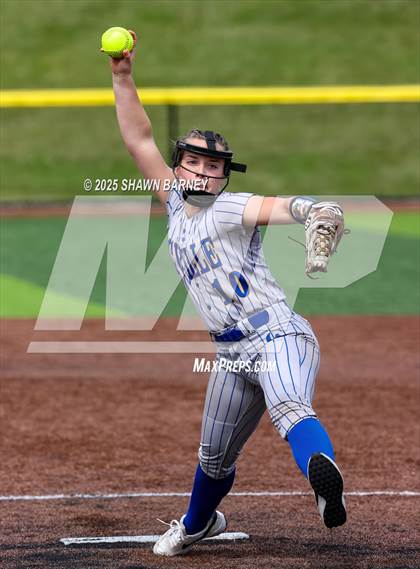 Thumbnail 1 in Crawfordsville vs. Brebeuf Jesuit Preparatory IHSAA Class 3A Softball S25 Sectional First Round photogallery.