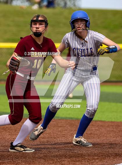 Thumbnail 2 in Crawfordsville vs. Brebeuf Jesuit Preparatory IHSAA Class 3A Softball S25 Sectional First Round photogallery.