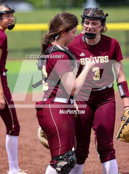 Thumbnail 3 in Crawfordsville vs. Brebeuf Jesuit Preparatory IHSAA Class 3A Softball S25 Sectional First Round photogallery.
