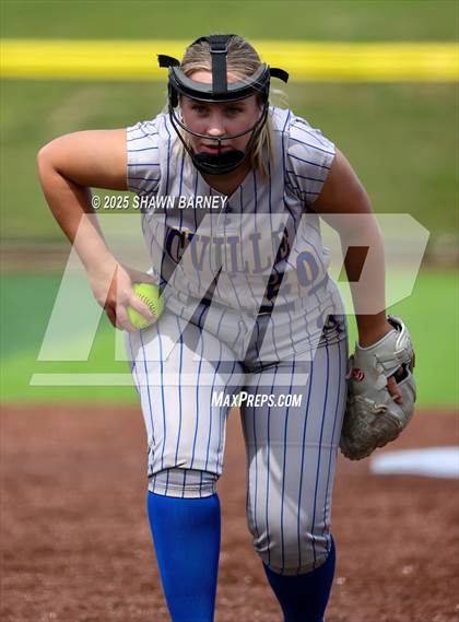 Thumbnail 2 in Crawfordsville vs. Brebeuf Jesuit Preparatory IHSAA Class 3A Softball S25 Sectional First Round photogallery.