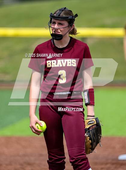 Thumbnail 1 in Crawfordsville vs. Brebeuf Jesuit Preparatory IHSAA Class 3A Softball S25 Sectional First Round photogallery.