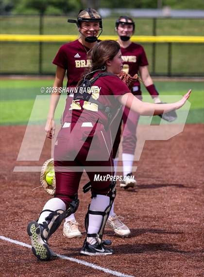 Thumbnail 1 in Crawfordsville vs. Brebeuf Jesuit Preparatory IHSAA Class 3A Softball S25 Sectional First Round photogallery.