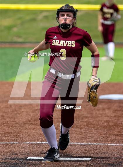 Thumbnail 2 in Crawfordsville vs. Brebeuf Jesuit Preparatory IHSAA Class 3A Softball S25 Sectional First Round photogallery.