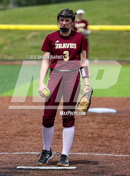 Thumbnail 2 in Crawfordsville vs. Brebeuf Jesuit Preparatory IHSAA Class 3A Softball S25 Sectional First Round photogallery.