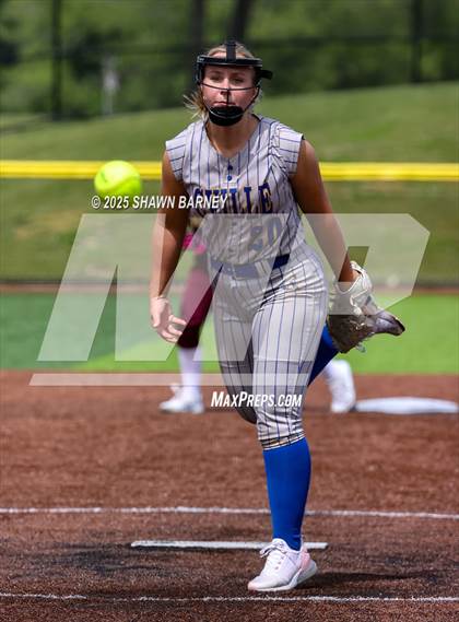Thumbnail 1 in Crawfordsville vs. Brebeuf Jesuit Preparatory IHSAA Class 3A Softball S25 Sectional First Round photogallery.