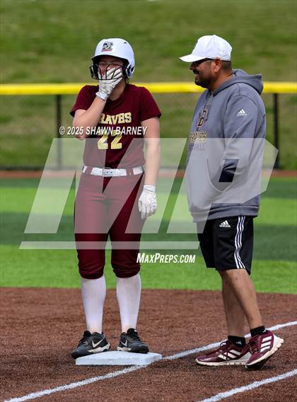 Thumbnail 1 in Crawfordsville vs. Brebeuf Jesuit Preparatory IHSAA Class 3A Softball S25 Sectional First Round photogallery.
