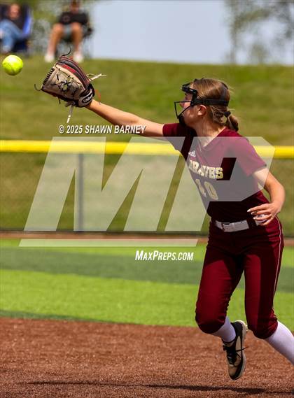 Thumbnail 1 in Crawfordsville vs. Brebeuf Jesuit Preparatory IHSAA Class 3A Softball S25 Sectional First Round photogallery.