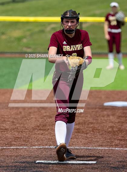 Thumbnail 1 in Crawfordsville vs. Brebeuf Jesuit Preparatory IHSAA Class 3A Softball S25 Sectional First Round photogallery.