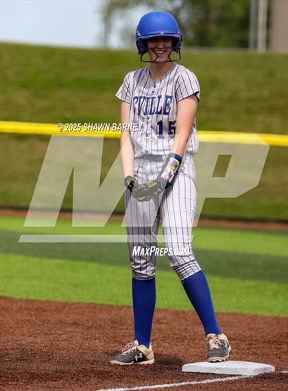 Thumbnail 3 in Crawfordsville vs. Brebeuf Jesuit Preparatory IHSAA Class 3A Softball S25 Sectional First Round photogallery.